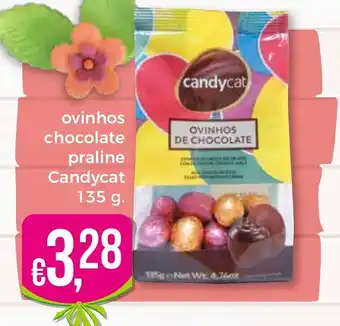 Bolama Ovinhos chocolate Praline Candycat 135g promoção