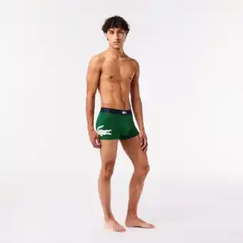Lacoste Pack de 3 boxers assimétricos em algodão stretch para homem promoção