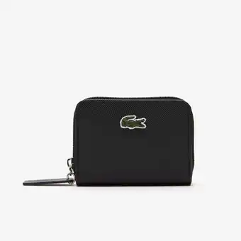Carteira pequena com fecho com zip lacoste l.12.12 para mulher