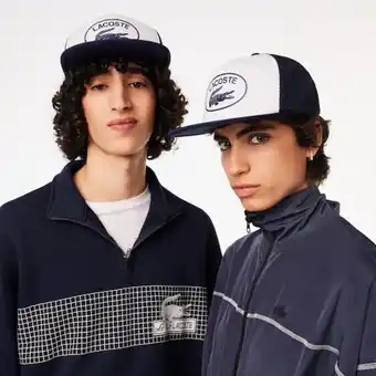 Lacoste Chapéu em neoprene e mesh lacoste unissexo promoção