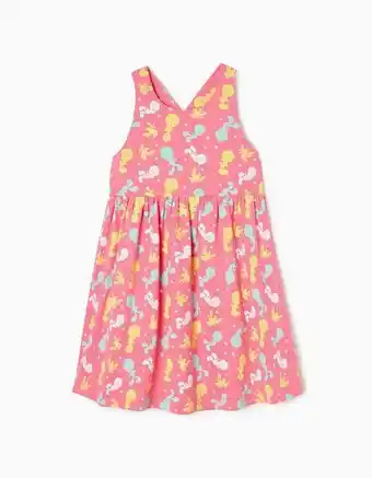 Zippy Vestido de alças em algodão para menina 'tweety', rosa promoção