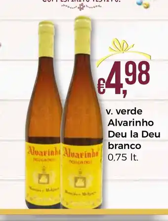 Bolama V. Verde Alvarinho Due la Due Branco 0,75lt promoção