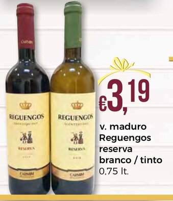 Bolama V. Maduro Reguengos Reserva Branco/ Tinto 0,75lt promoção