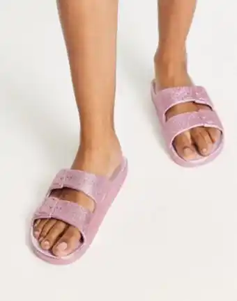 Asos Freedom moses exclusive scented sandals in pink glitter promoção