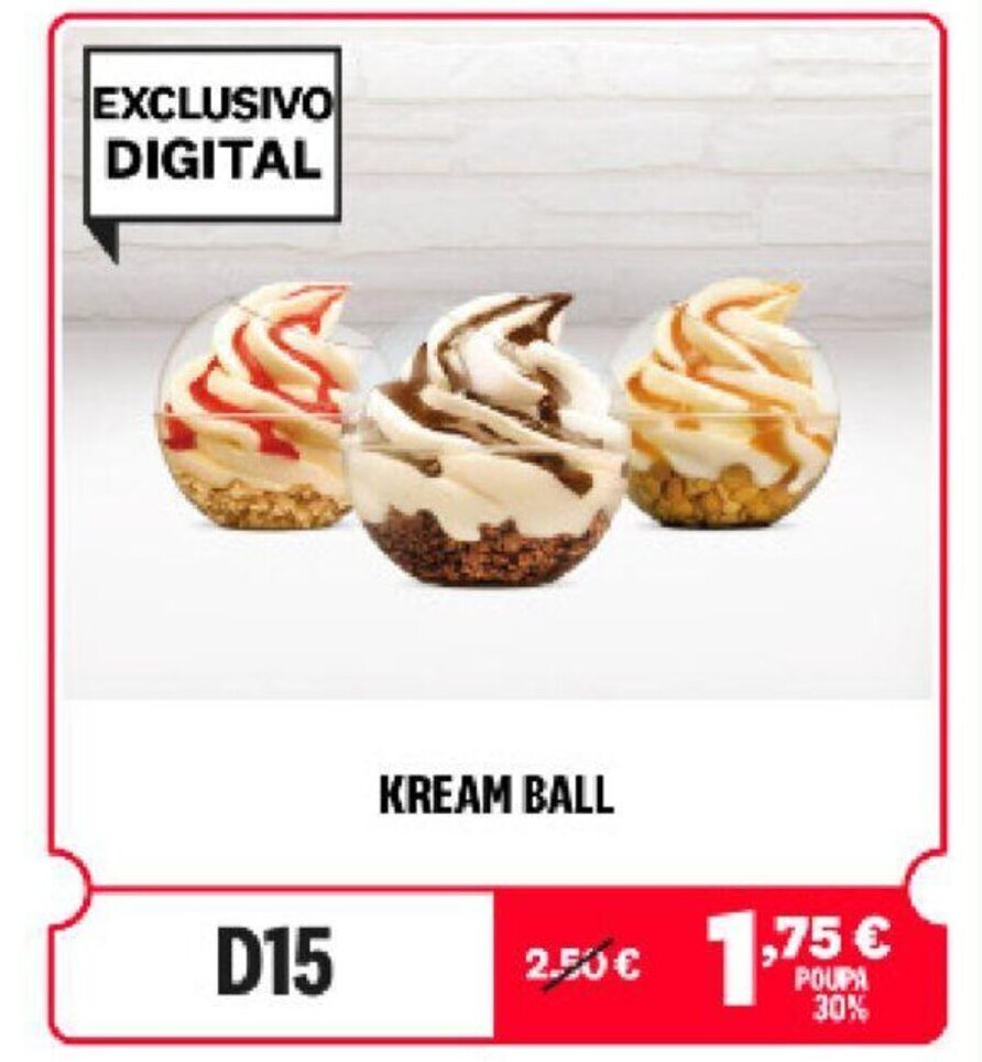 Promoção KREAM BALL em KFC