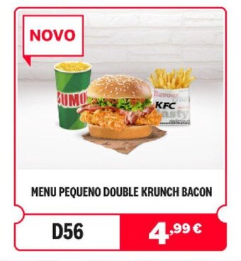 MENU PEQUENO DOUBLE KRUNCH BACON