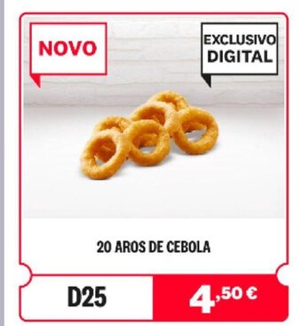 KFC 20 AROS DE CEBOLA promoção