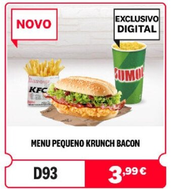 MENU PEQUENO KRUNCH BACON