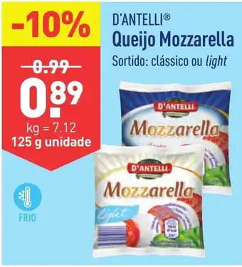 ALDI D'ANTELLI Queijo Mozzarella Sortido: clássico ou light promoção