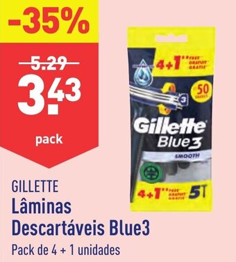 ALDI GILLETTE Lâminas Descartáveis Blue3 promoção
