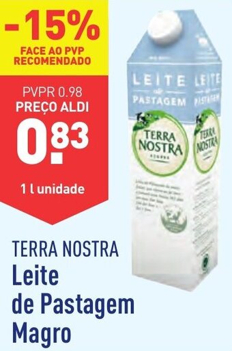 ALDI TERRA NOSTRA Leite de Pastagem Magro promoção