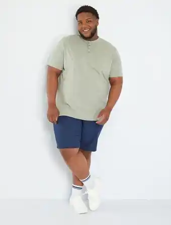 Kiabi T-shirt em jersey matizado com gola tunisina promoção
