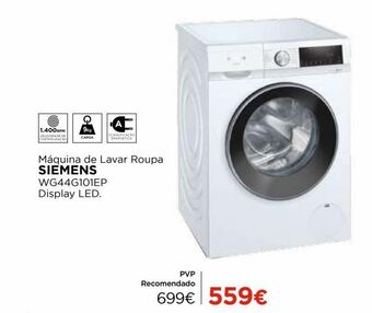 El Corte Inglés Máquina lavar roupa siemens promoção
