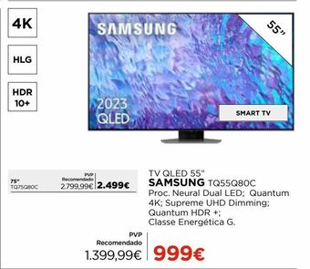 El Corte Inglés Tv 55'' led samsung promoção
