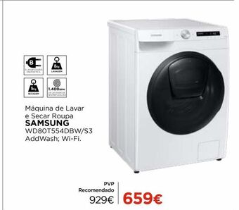 El Corte Inglés Lavadora e secadora samsung promoção