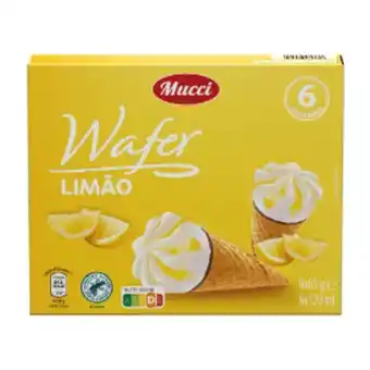 Gelado wafer de limão