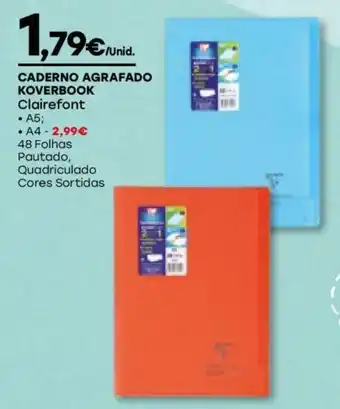 Intermarché Caderno Agrafado Koverbook Clairefont promoção
