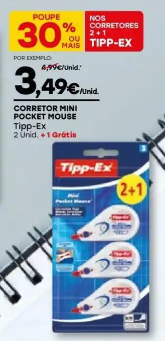 Intermarché Corretor Mini Pocket Mouse Tipp-Ex promoção
