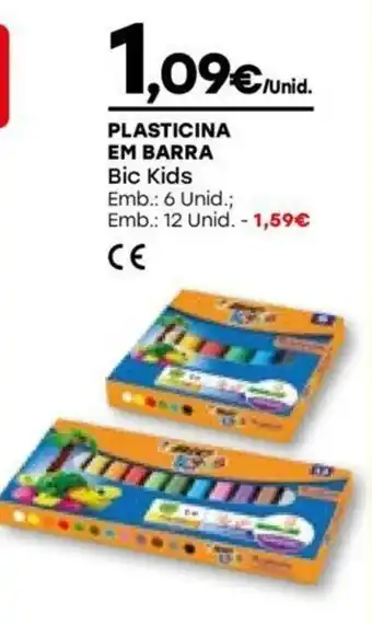 Intermarché Plasticina em Barra Bic Kids 6 Unid promoção