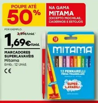 Marcadores Superlavavéis Mitama 12 Unid