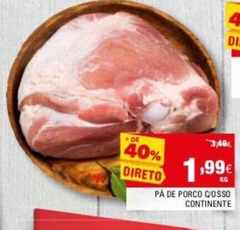 Continente Pá de Porco C/ Osso Continente promoção