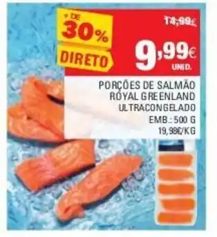 Continente Porçõs de Salmão Royal Greenland 500g promoção