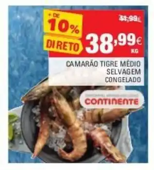 Camarão Tigre Médio Selvagem Congelado
