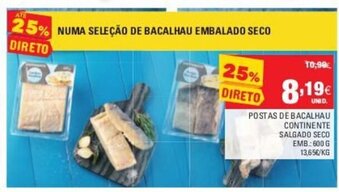 Postas de Bacalhau Continente 600g