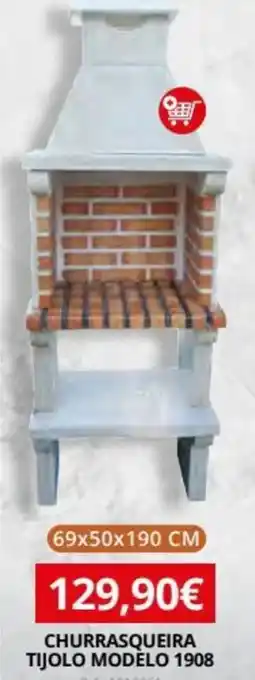 CHURRASQUEIRA TIJOLO MODELO 1908 69x50x190 CM