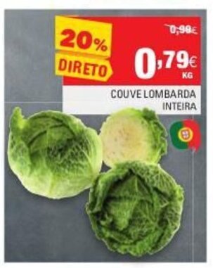 Continente Couve Lombarda Inteira promoção