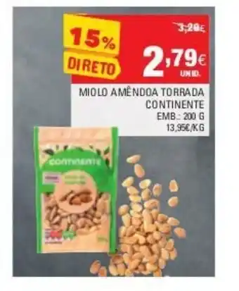 Continente Miolo Amêndoa Torrada Continente 200g promoção