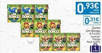 Recheio Sumo um bongo promoção