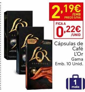 Recheio Cápsulas de café l'or promoção