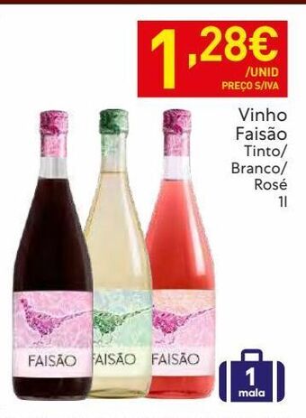 Recheio Vinhos faisão promoção