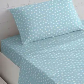 Tramas+ Jogo de lençóis algodão margarita azul celeste promoção