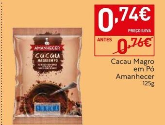 Chocolate em pó amanhecer
