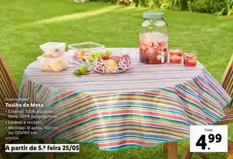 Lidl Toalha de mesa promoção