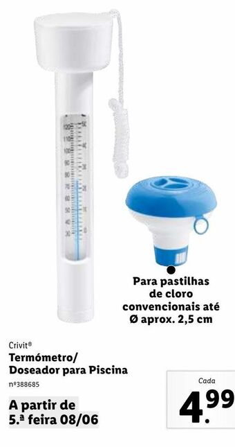 Lidl Termómetro para piscinas crivit promoção