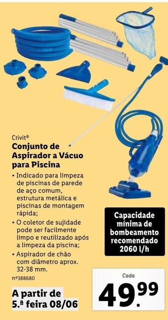Lidl Bomba para piscina crivit promoção