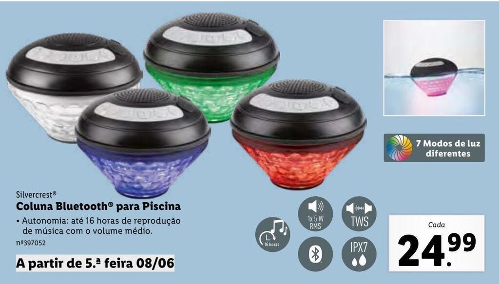 Promoção Coluna bluetooth silvercrest em Lidl