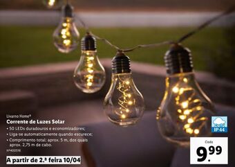 Lidl Corrente luminosa promoção