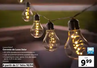 Lidl Corrente luminosa promoção