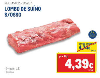 Makro LOMBO DE SUÍNO S/OSSO promoção