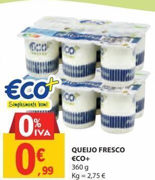 E.Leclerc Queijo fresco eco+ promoção