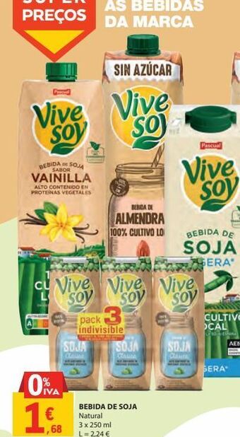 E.Leclerc Bebida de soja vive soy promoção