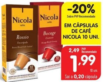 Minipreço Cápsulas de café nicola promoção