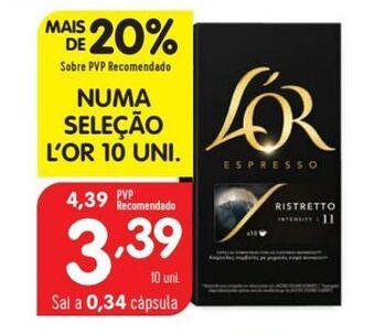 Minipreço Cápsulas de café l'or promoção