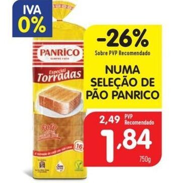 Minipreço Pão de forma panrico promoção