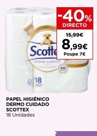 El Corte Inglés Papel higiênico scottex promoção