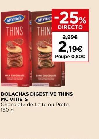 El Corte Inglés Bolachas digestivas mc vitie`s promoção